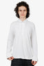 Loro Piana White Cotton Long sleeve Polo Shirt Size M Mens