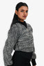 Stella McCartney Black/White Wool Bomber Jacket Size 36
