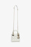 Christian Dior 2023 White Leather Pearl Mini Lady Dior