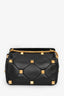 Valentino Black Leather Roman Stud Shoulder Bag