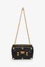 Valentino Black Leather Roman Stud Shoulder Bag