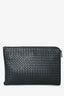Bottega Veneta Grey Intrecciato Leather Laptop Case