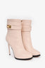 Givenchy Blush Pink Heeled Ankle 'Shark' Boots Size 37.5