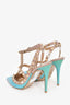 Valentino Taupe/Blue Patent Cage Rockstud Heels Size 38