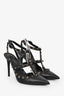 Valentino Black Leather Cage Rockstuds Size 37.5
