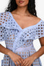 Self-Portrait Periwinkle Embroidered Mini Dress Size 4 US