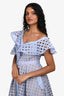 Self-Portrait Periwinkle Embroidered Mini Dress Size 4 US