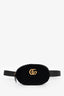 Gucci Black Chevron Velvet Marmont Belt Bag