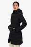 Herno Black Down Laminar Midi Coat With Detachable Hood Size 38