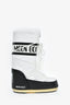 Moon Boot White Nylon Logo Tie Up Boots Size 6