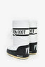 Moon Boot White Nylon Logo Tie Up Boots Size 6