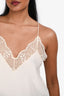 Zadig & Voltaire Cream Silk 'Christy Strass Cami' Tank Estimated Size XS/S