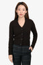 Nili Lotan Brown Cashmere Buttoned Long Sleeve Cardigan Size XS
