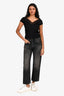 R13 Black Cotton 'BF' Jeans Size 23