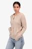 Lorena Antoniazzi Gold Knit Zip-Up Hoodie Est Size XS