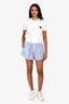 T by Alexander Wang Blue Striped Shorts Est. Size XS