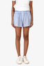 T by Alexander Wang Blue Striped Shorts Est. Size XS