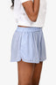 T by Alexander Wang Blue Striped Shorts Est. Size XS