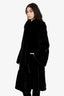 Vintage Black Mink Fur Long Coat Estimated Size L