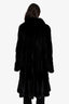 Vintage Black Mink Fur Long Coat Estimated Size L
