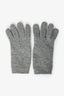 Loro Piana Grey Cashmere Knit Gloves