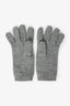 Loro Piana Grey Cashmere Knit Gloves