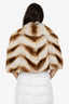 Vintage Brown Chinchilla Fur Shawl Estimated Size Small