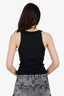 Nili Lotan Black Silk Ribbed Tank Top Size S