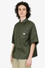 Prada Khaki Green Re-Nylon Button Down Shirt Size M Mens