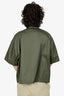Prada Khaki Green Re-Nylon Button Down Shirt Size M Mens