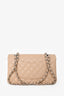 Pre-Loved Chanel™ 2021+ Beige Caviar Leather Medium Classic Double Flap