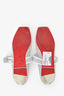 Christian Louboutin White Crystal Mesh Mary Jane Ballet Flats Size 36