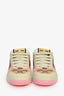 Gucci Crystal GG Supreme Pink Web 'Screener' Sneakers Size 36