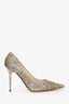 Jimmy Choo Gold Glitter Heels Size 38
