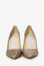 Jimmy Choo Gold Glitter Heels Size 38