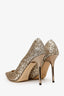 Jimmy Choo Gold Glitter Heels Size 38