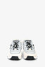 Pre-Loved Chanel™ Beige/Grey Suede CC Sneakers Size 38.5