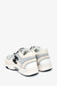 Pre-Loved Chanel™ Beige/Grey Suede CC Sneakers Size 38.5