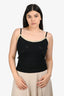Moschino Jean Black Cotton/Gold Metallic Lace Camisole + Cardigan Set Size 12