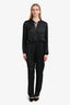 Maje Black Satin Jumpsuit Size 42