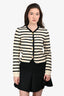 Rag & Bone Black/Cream Striped Cardigan With Gold Buttons Size XS