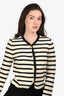 Rag & Bone Black/Cream Striped Cardigan With Gold Buttons Size XS