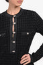 Pre-Loved Chanel™ Black/Silver Pocket Detailed Tweed Long Sleeve Dress Size 38