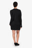 Pre-Loved Chanel™ Black/Silver Pocket Detailed Tweed Long Sleeve Dress Size 38