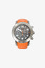 Hermès Orange Titanium Automatic Clipper Chronograph Watch 44mm