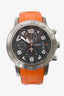 Hermès Orange Titanium Automatic Clipper Chronograph Watch 44mm
