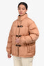 Louis Vuitton 2022 Light Brown Quilted Monogram Detail Down Jacket Size 36