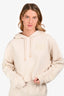 Fendi Cream Logo Patch Cropped Hoodie Size 42