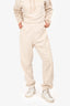 Fendi Cream Logo Printed Sweatpants Size 46