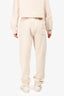 Fendi Cream Logo Printed Sweatpants Size 46